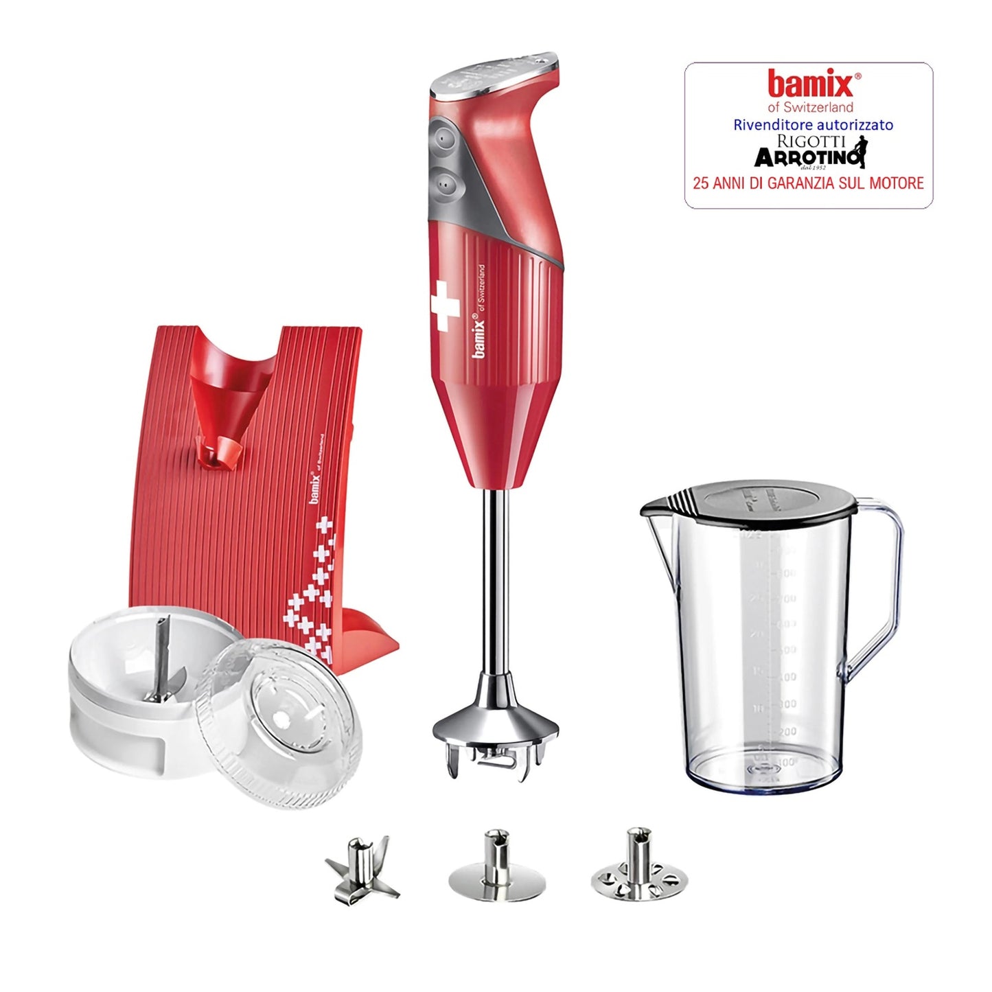 Bamix Swiss Line rosso 200W BX SL RD Minipimer frullatore