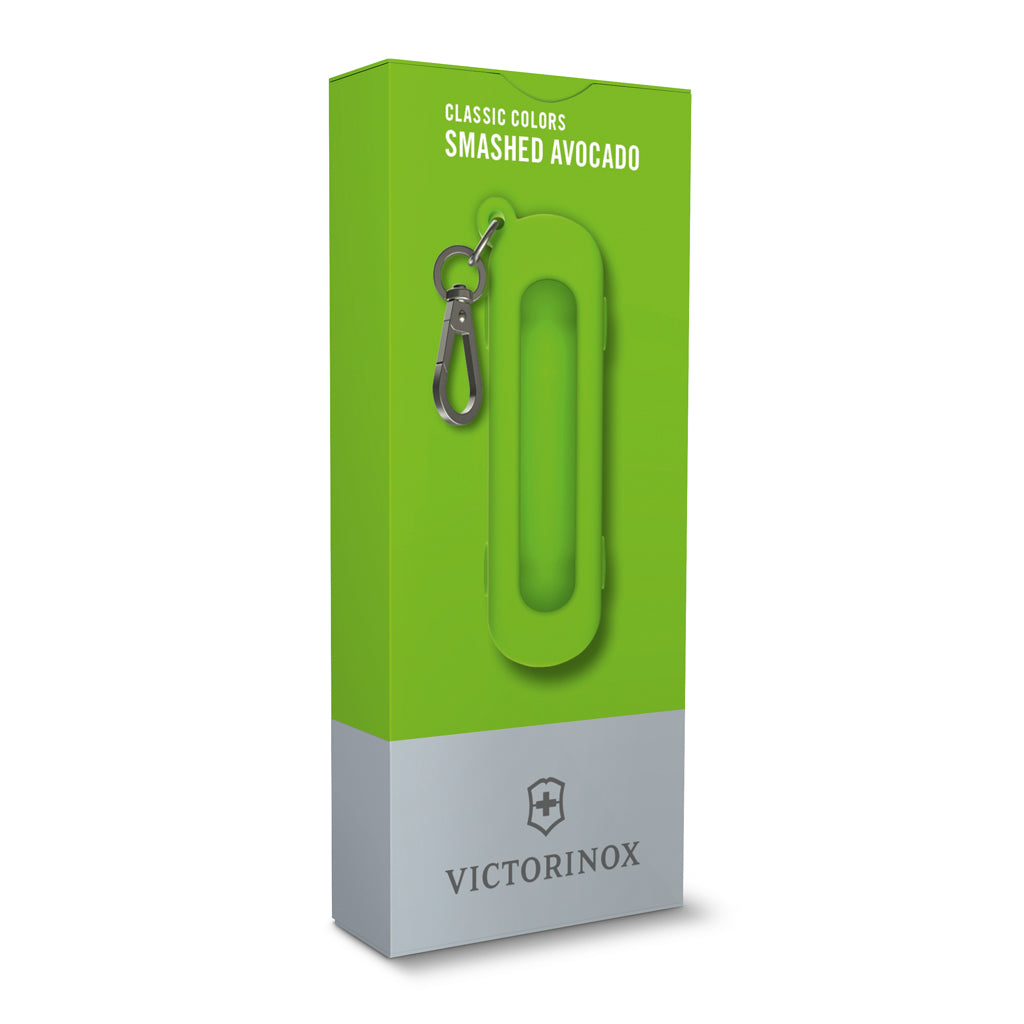 Victorinox custodia in silicone con moschettone Smashed Avocado