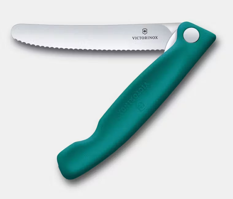 Victorinox Coltello pieghevole da picnic Swiss Classic ondulato verde in blister 6.7834.FC1