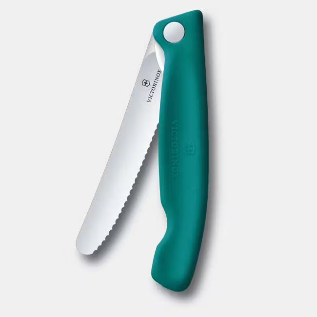 Victorinox Coltello pieghevole da picnic Swiss Classic ondulato verde in blister 6.7834.FC1