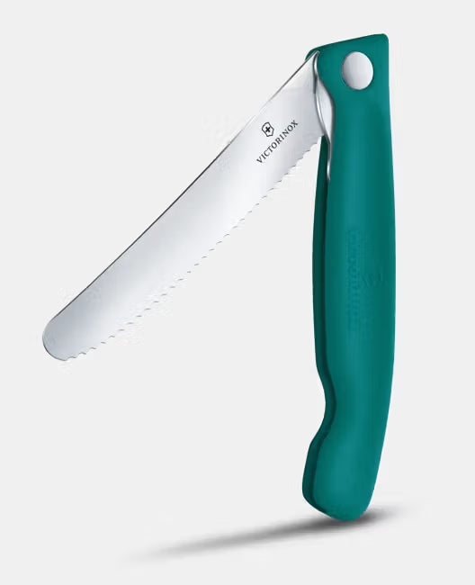 Victorinox Coltello pieghevole da picnic Swiss Classic ondulato verde in blister 6.7834.FC1