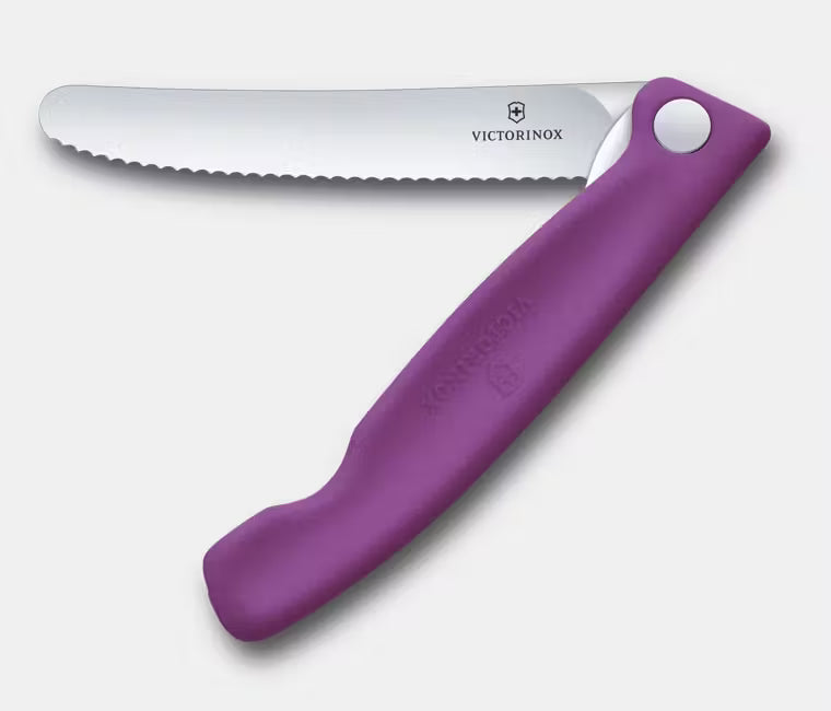 Victorinox Coltello pieghevole da picnic Swiss Classic ondulato viola in blister 6.7835.FC1