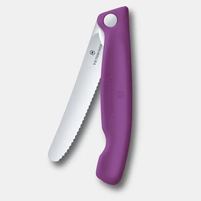 Victorinox Coltello pieghevole da picnic Swiss Classic ondulato viola in blister 6.7835.FC1