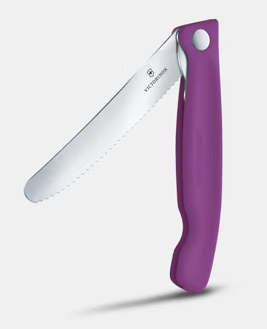 Victorinox Coltello pieghevole da picnic Swiss Classic ondulato viola in blister 6.7835.FC1