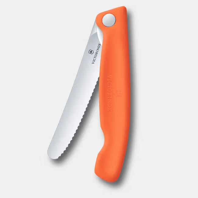 Victorinox Coltello pieghevole da picnic Swiss Classic ondulato Arancione in blister 6.7839.FC1