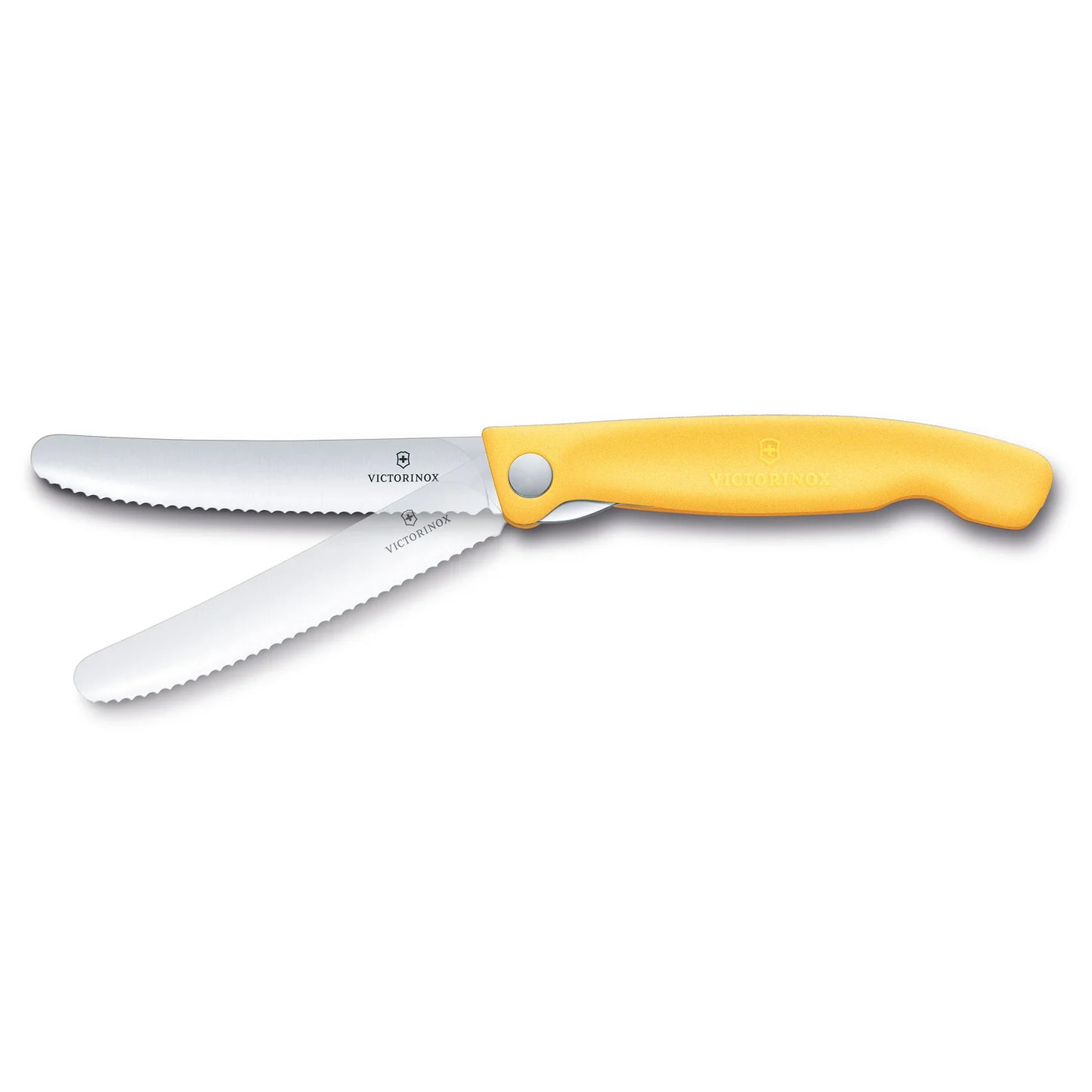 Victorinox Coltello pieghevole da picnic Swiss Classic ondulato giallo in blister 6.7838.FC1