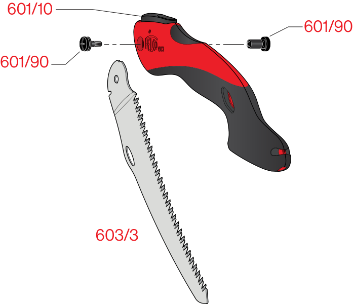 Felco ricambio per sega da potatura pieghevole a trazione - Lama 20 cm 603/3