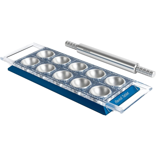 Marcato stampo per Ravioli Tablet blu pasta ripiena veloce RT-POWD-BLU