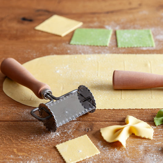 Marcato doppia rotella ondulata tagliapasta pista produce quadrati di 6 cm