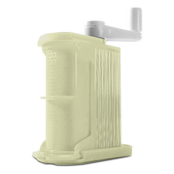 Grattugino da tavola per parmigiano a manovella con fondo scorrevole