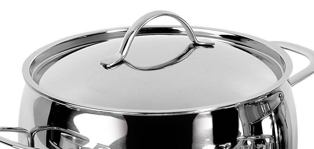 Lagostina Euforia Set di Pentole Induzione, Gas e Forno in Acciaio Inox 18/10, 11 Pezzi, Fondo Lagoseal Plus, Batteria di Pentole con 4 Casseruole, 2 Pentole, Bollilatte, 4 Coperchi