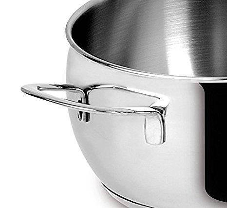Lagostina Euforia Set di Pentole Induzione, Gas e Forno in Acciaio Inox 18/10, 11 Pezzi, Fondo Lagoseal Plus, Batteria di Pentole con 4 Casseruole, 2 Pentole, Bollilatte, 4 Coperchi