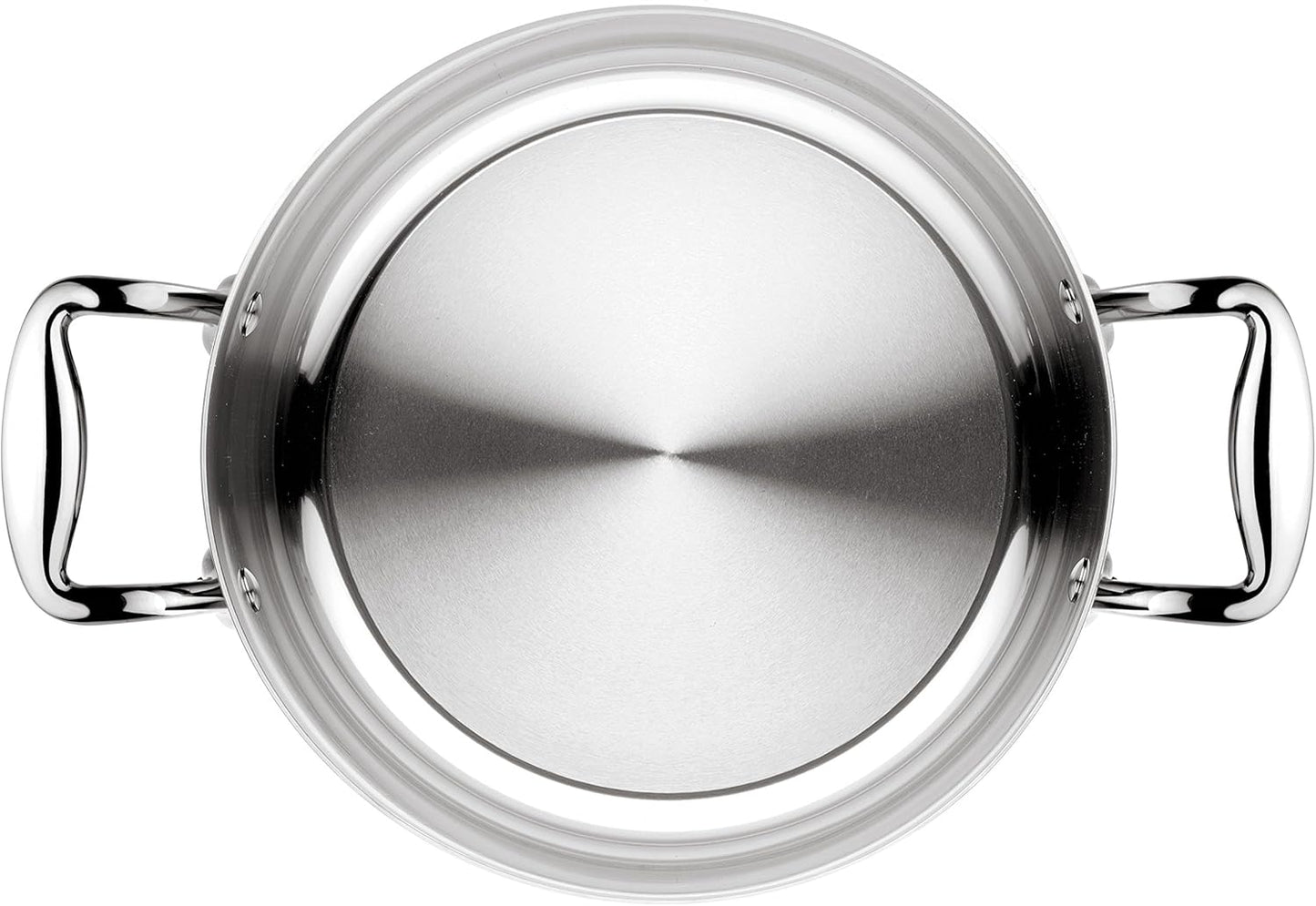 Lagostina Accademia Lagofusion Pentola con 2 Maniglie e Coperchio in Acciaio Inossidabile 22 cm (5,39 l) con coperchio adatta a tutti i piani cottura compresa induzione