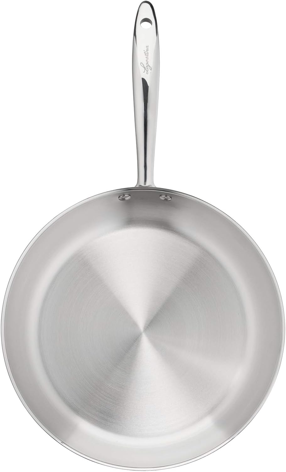 Lagostina Accademia Lagofusion Casseruola Fonda Manico Lungo in Acciaio Inox 18/10 Ø 20 cm Pentola Induzione Gas e Forno Finitura Lucida Esterna e Satinata Interna Fondo 5 Strati