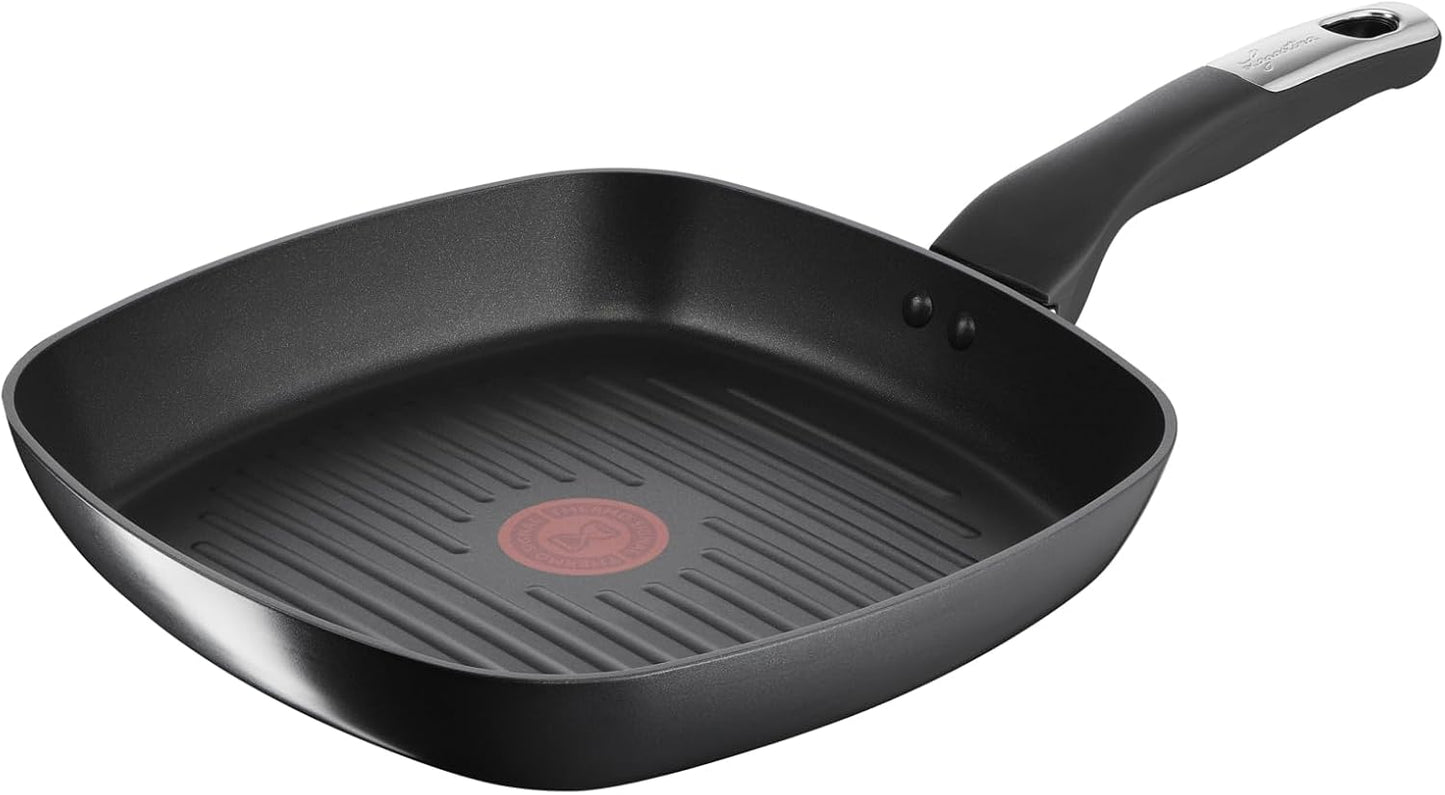 Lagostina bistecchiera Unlimited 26x26 cm antiaderente con tecnologia Thermo-Signal Induzione, Gas e Forno