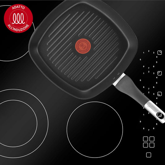 Lagostina bistecchiera Unlimited 26x26 cm antiaderente con tecnologia Thermo-Signal Induzione, Gas e Forno