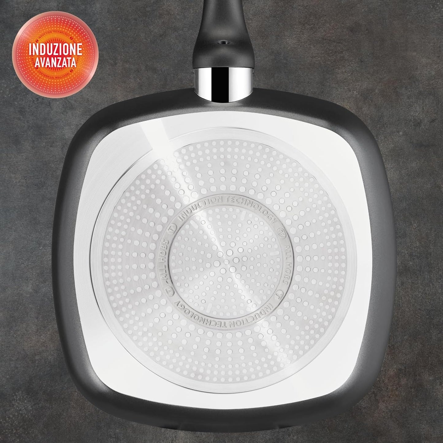 Lagostina bistecchiera Unlimited 26x26 cm antiaderente con tecnologia Thermo-Signal Induzione, Gas e Forno