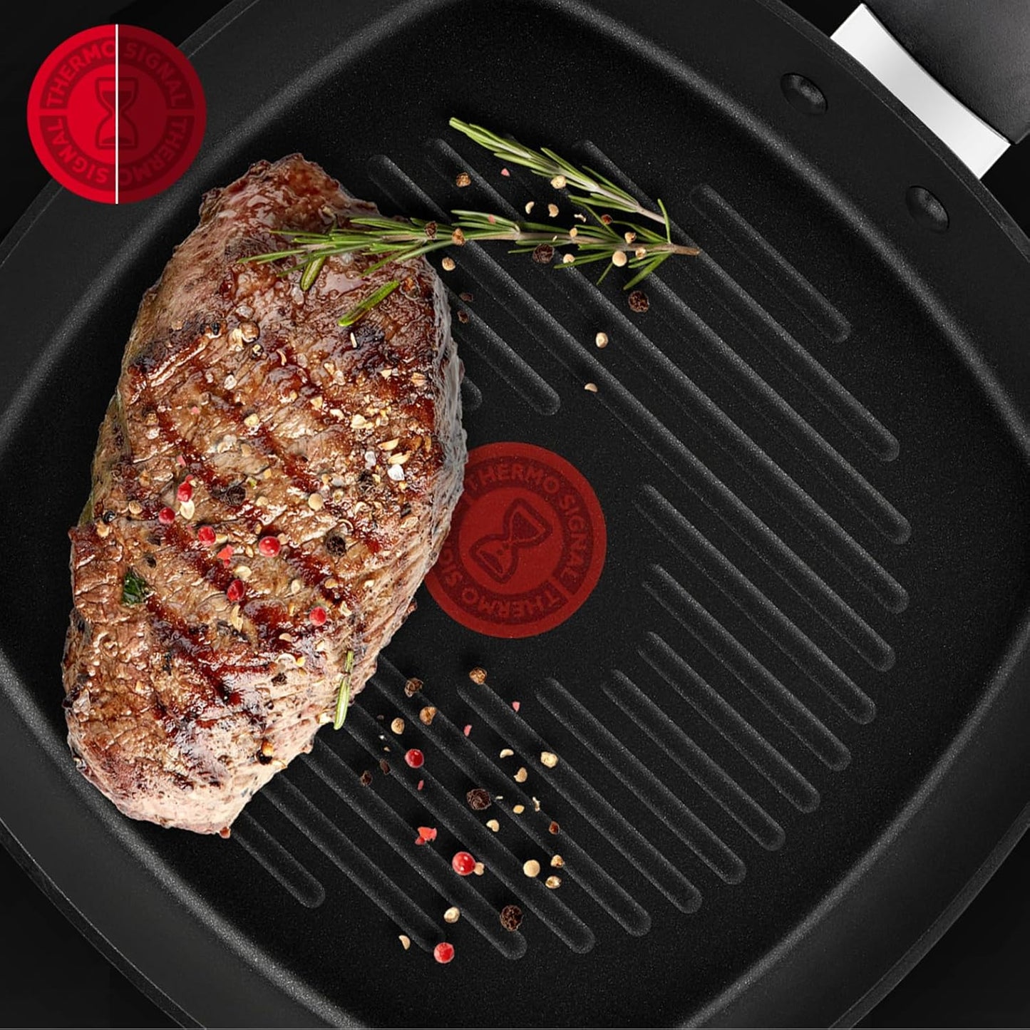 Lagostina bistecchiera Unlimited 26x26 cm antiaderente con tecnologia Thermo-Signal Induzione, Gas e Forno