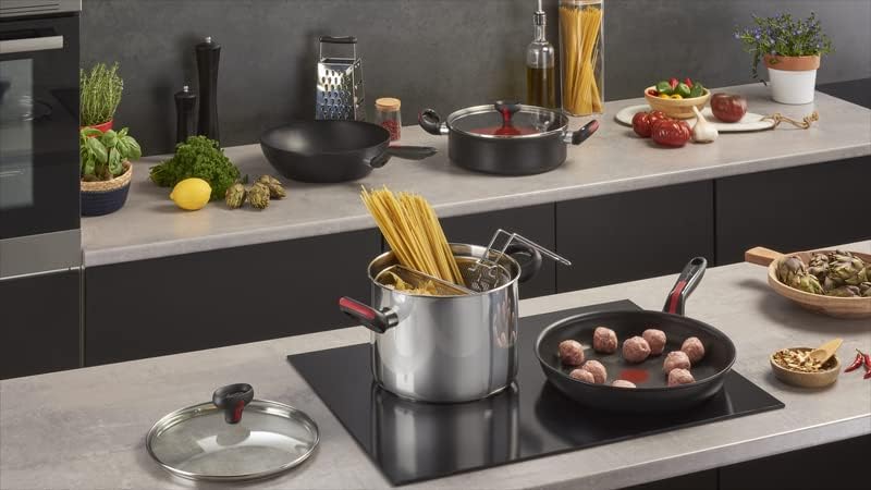 Lagostina Linea Rossa Pentola 22 cm lt 5 con Doppio Cestello cuoci pasta