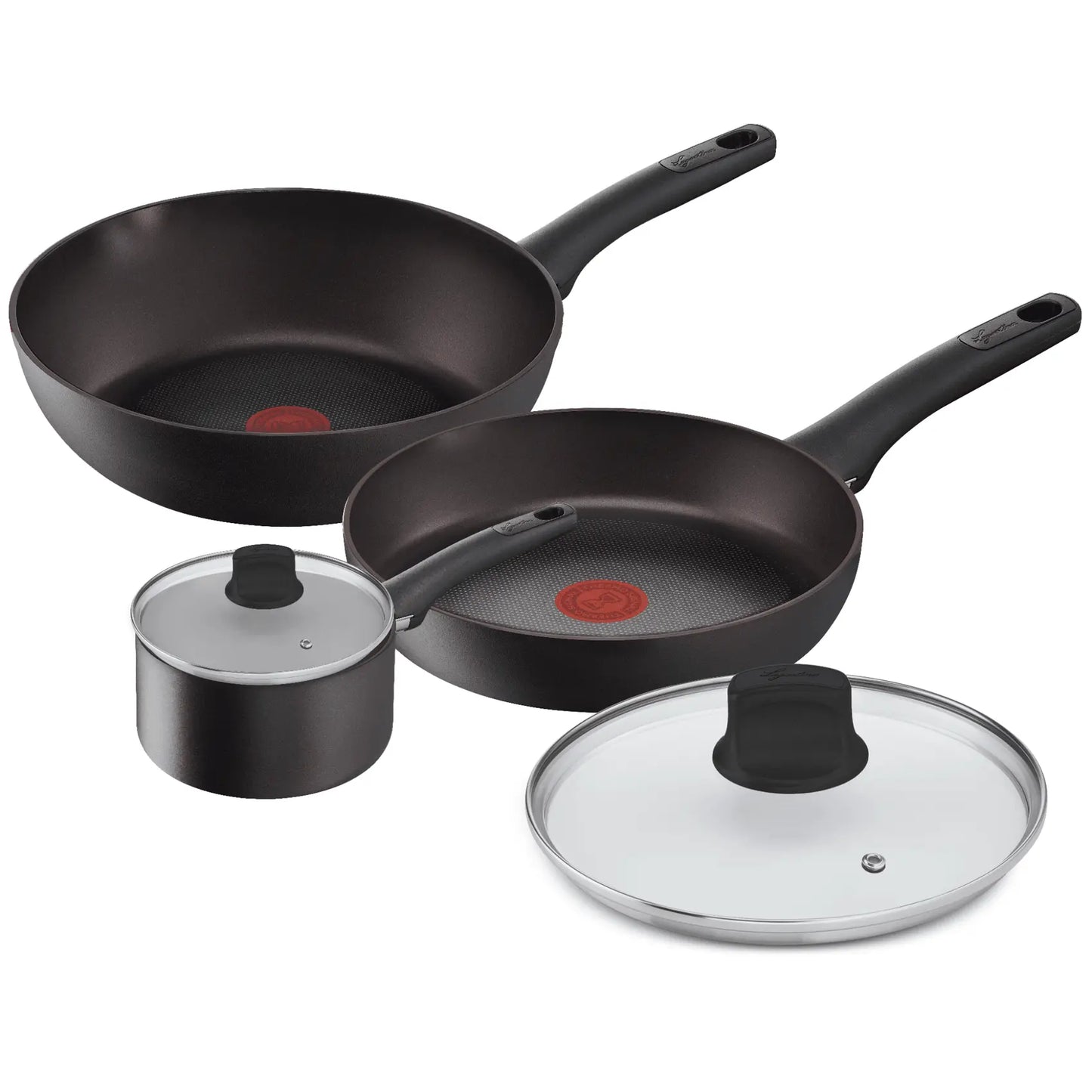 Lagostina Cucina Eco Set 5 pezzi adatta alle fonti di calore induzione, gas, piastra elettrica, vetroceramica alogena
