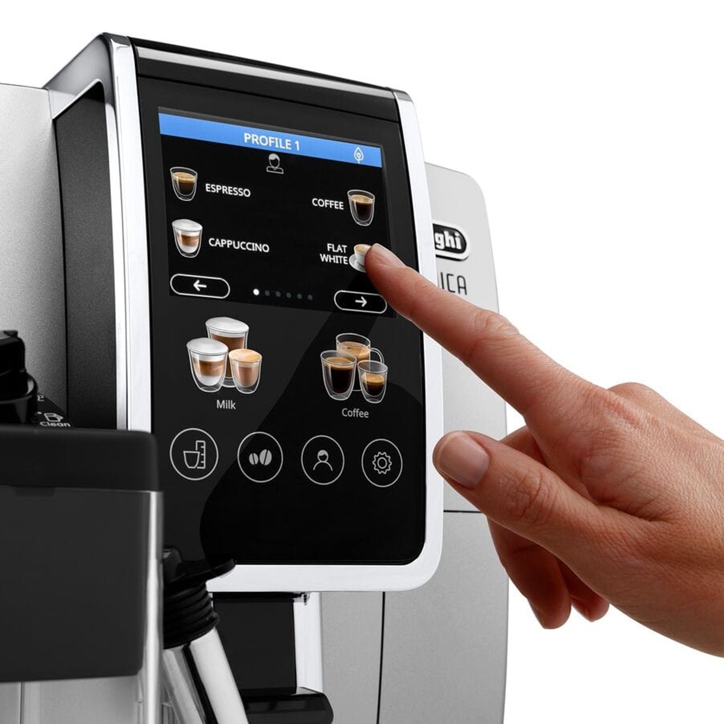 De' longhi Dinamica Plus ECAM380.85.SB Macchina Automatica Per Caffè In Chicchi e Polvere