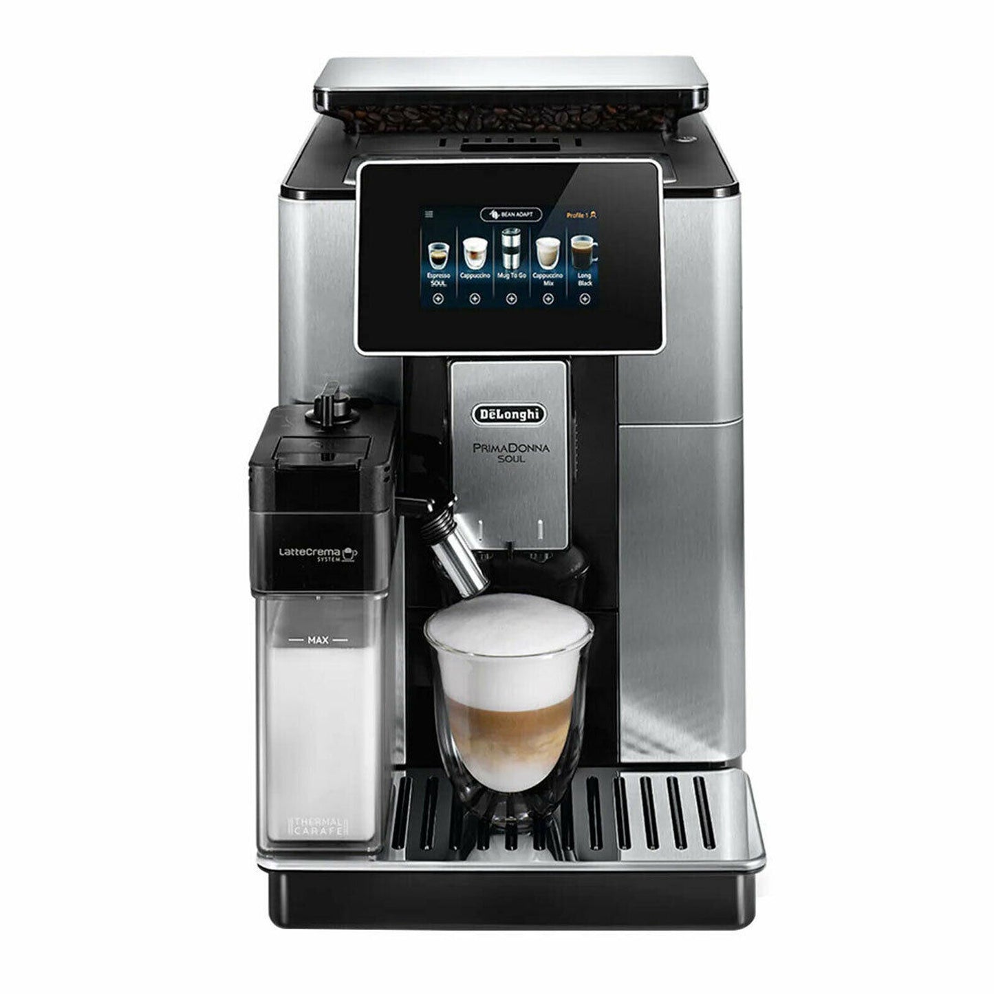 De'Longhi macchina da caffè Primadonna Soul ECAM610 74.MB + tazza termica