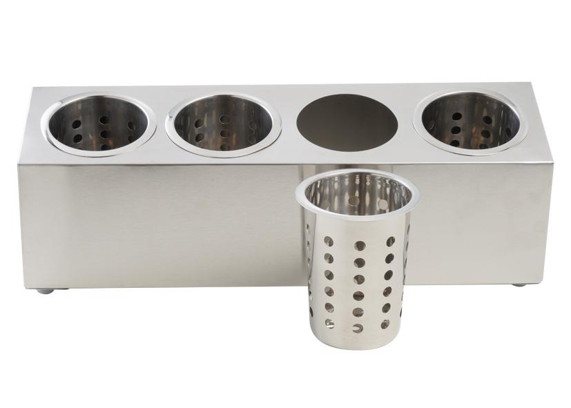 Eva scola posate 4 scomparti estraibili acciaio inossidabile 51x16x18cm