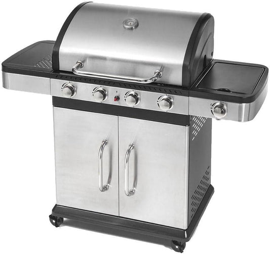 Indianapolis Barbecue a gas GPL Prime 5 Titanium con fornello e piastra coperchio con termometro