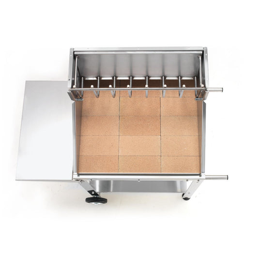 Ompagrill barbecue a legna carbonella in acciaio inox mensola 56690/X