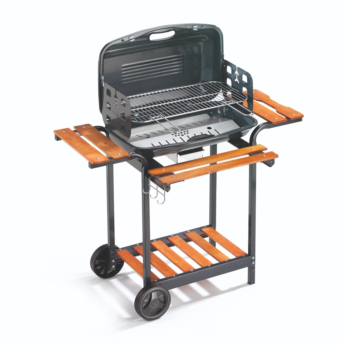 Ompagrill Barbecue legna/carbonella 60,5X 33,5 60-40 SATURNO/RCN con ruote