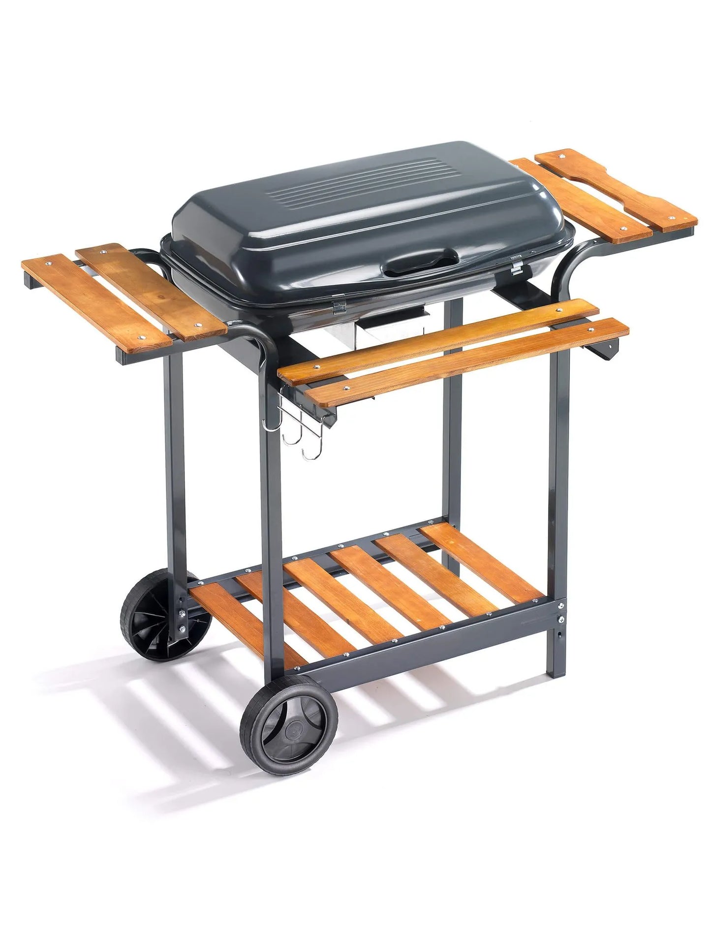 Ompagrill Barbecue legna/carbonella 60,5X 33,5 60-40 SATURNO/RCN con ruote