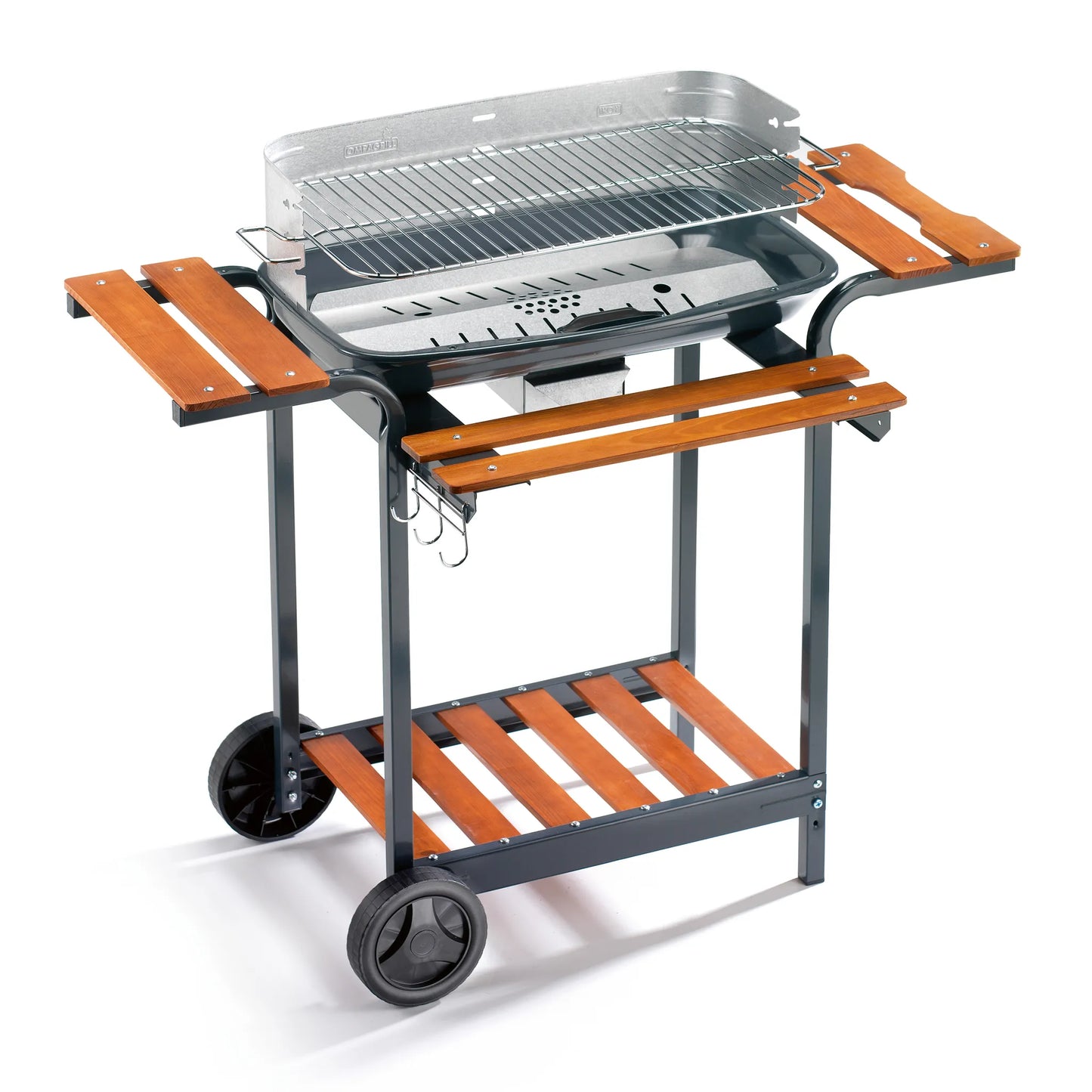 Ompagrill 60-40/ALC 90910 Barbecue a Legna/Carbonella con Ruote