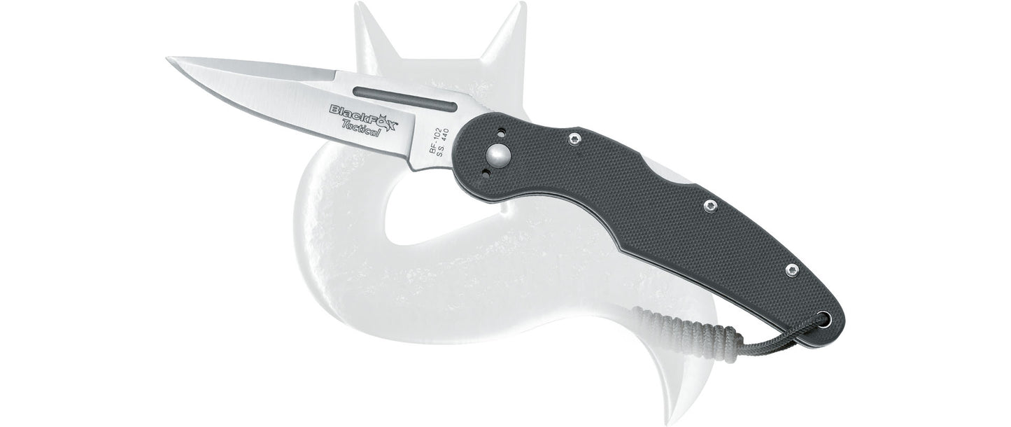 Black Fox coltello serramanico tattico impugnatura G10 BF-102
