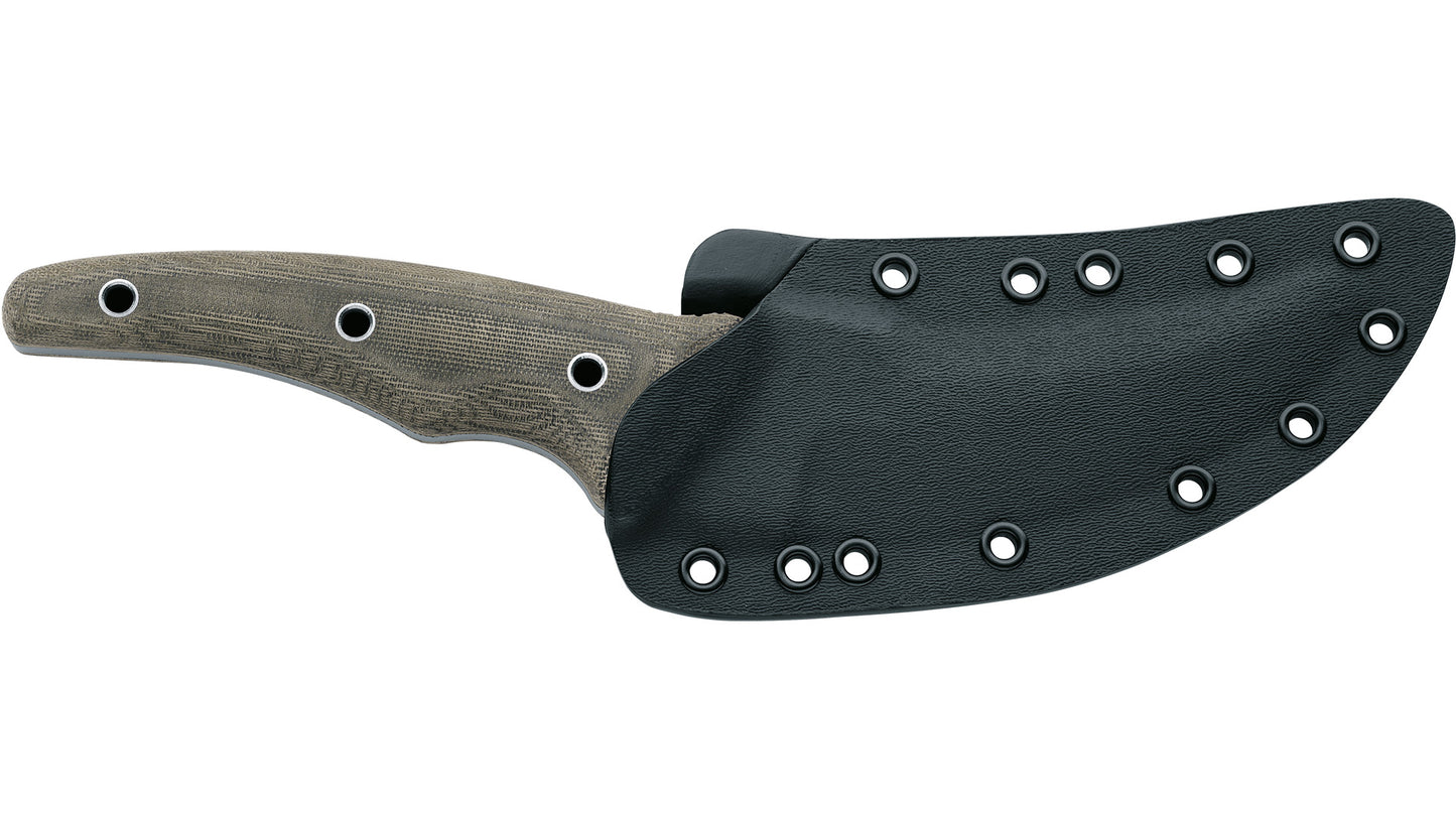 Fox FKMD Recon coltello a lama fissa acciaio inox N690Co sabbiato manico Micarta , fodero Kydex con sistema MOLLE - FX-512 OD