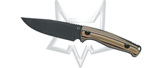 Fox Coltello TUR Lama Fissa Nera in Acciaio Inox N690Co impugnatura G10 tricolor hundle FX-529TR