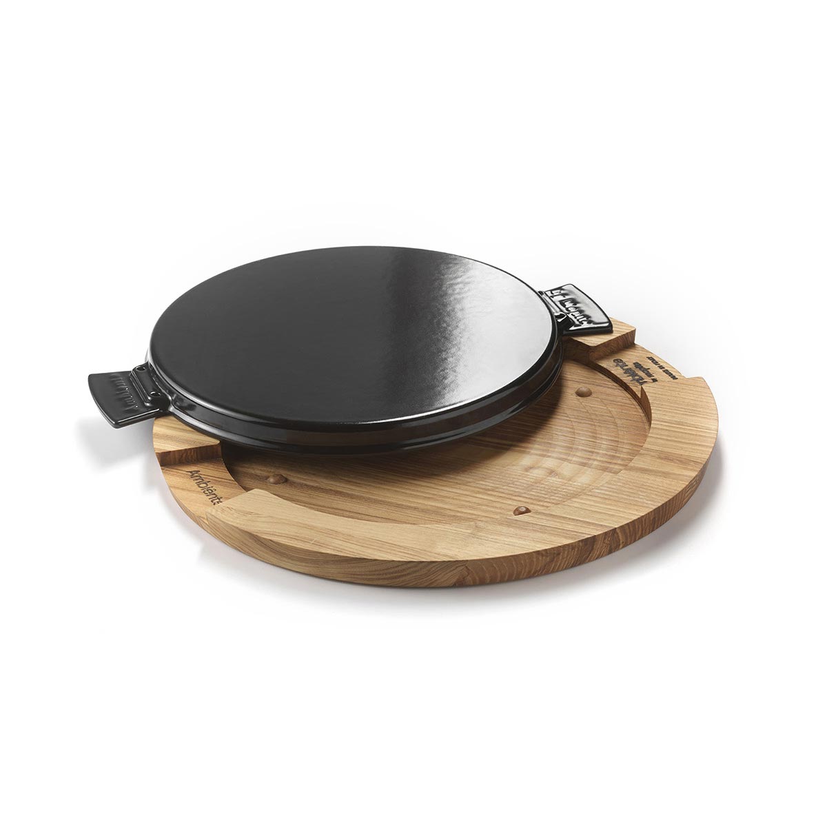 Mopita Six O’Clock Bistecchiera tonda diametro 30 cm con Vassoio in legno