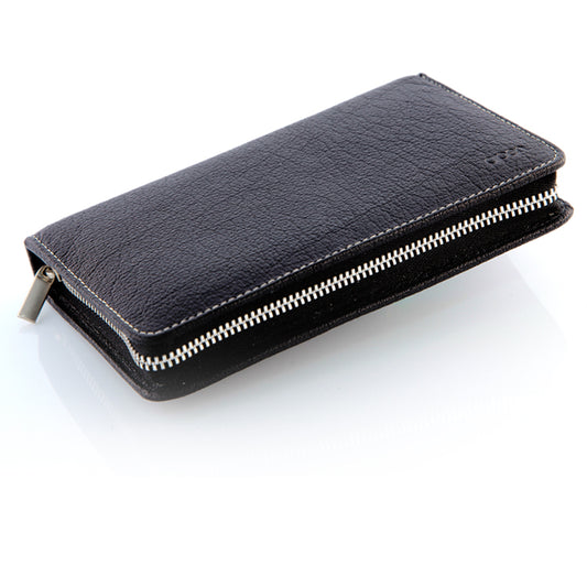 Alpen set manicure da 7 pezzi inox astuccio in pelle nero 6825R