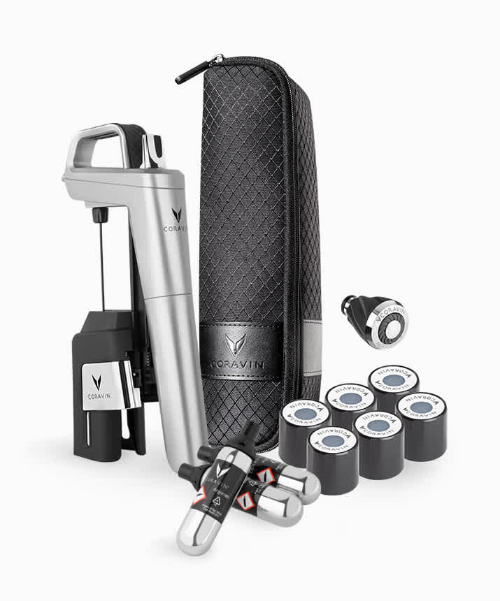Sistema Mescita "Coravin" Timeless Six+ 13 pezzi Silver