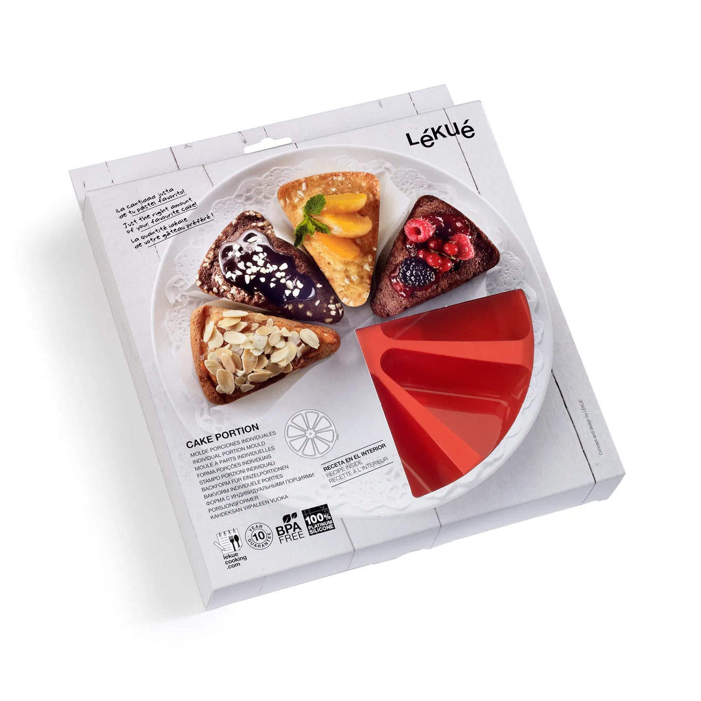 Lékué Stampo in silicone da 8 porzioni per torta a spicchi cm 26