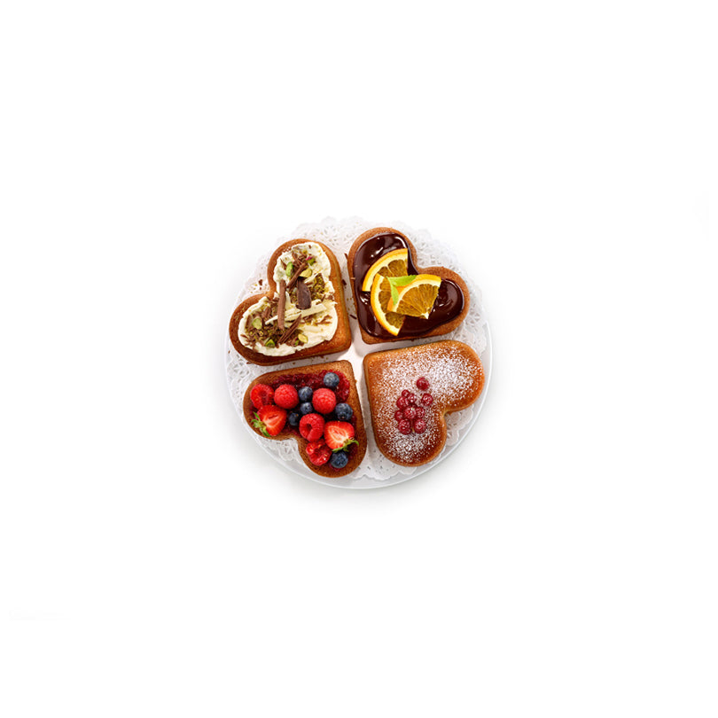 Lékué Stampo torta in silicone "Cuore" 4 porzioni cm 26,5x4,5