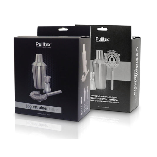 Pulltex Set barman cocktail inox Basic a 3 pezzi cm 23x17x11