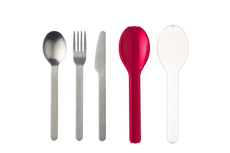 Set posate inox da viaggio con contenitore red Mepal 6250183