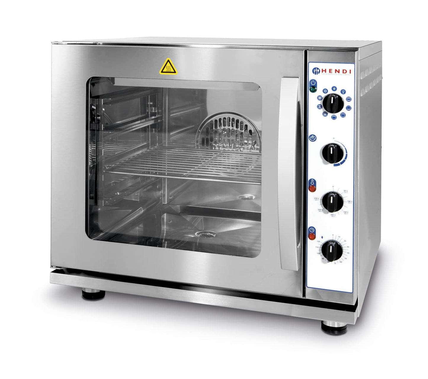 HENDI Forno a Convezione a Vapore con Grill 3000W – 4 Vassoi GN2/3, 625x585x590mm