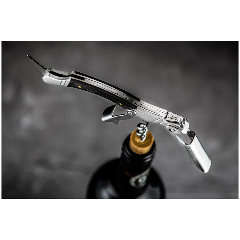 Laguiole Style cavatappi Luxury Line Black Pakka
