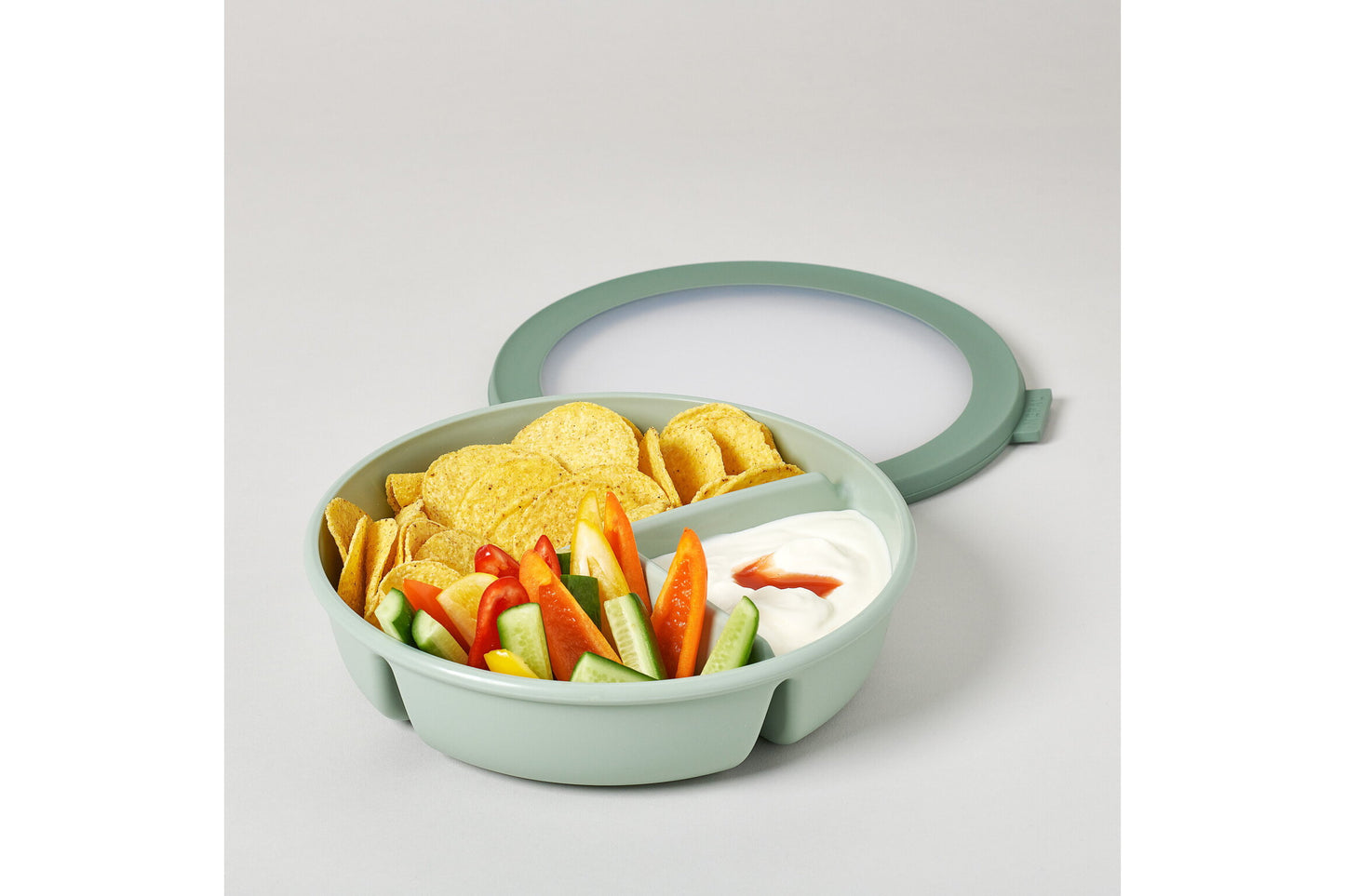 Mepal Bento Bowl "Cirqula" con 3 scomparti (ml 250 + 250 + 500) contenitore per pasto ermetico