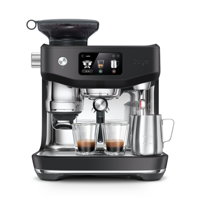 Sage the Oracle Jet Tartufo nero caffè perfetto macinatura dosaggio e pressa punto di riferimento per l'espresso SES985BTR4EEU1