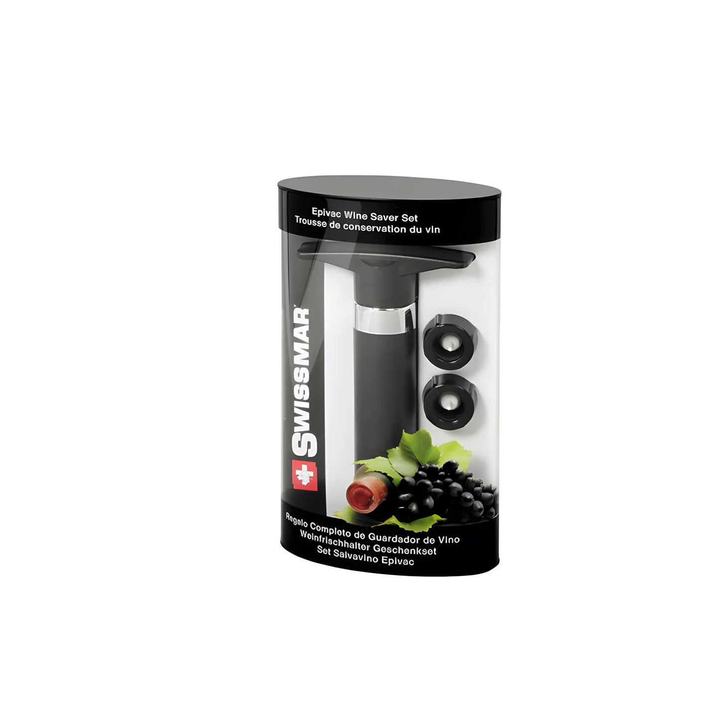 Pompa sottovuoto salva vino con due tappi 4630812 Swissmar