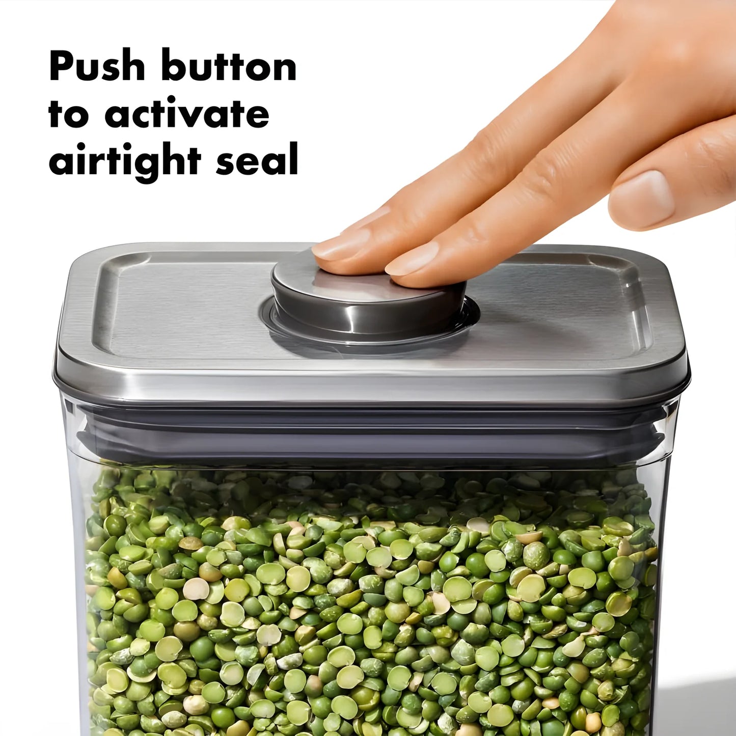 Pop OXO Steel contenitore per dispesa apribile con una mano 4,2L