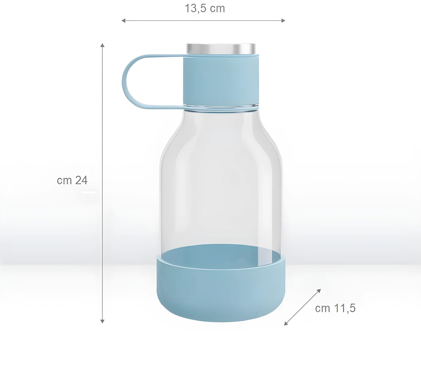 Asobu bottiglia con ciotola per animali blu Lite L 1,5 in Tritan