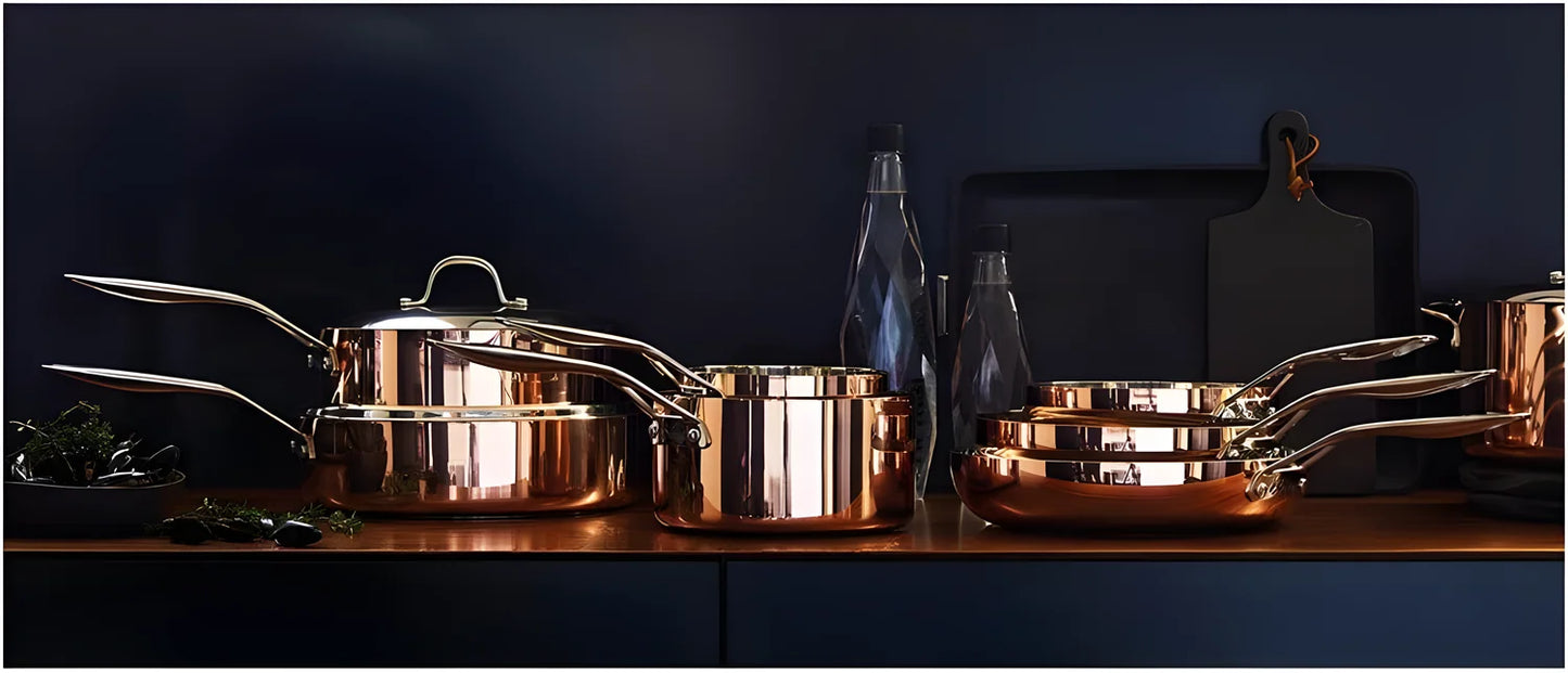 Padella rame inox B'chef induzione 24 cm un manico